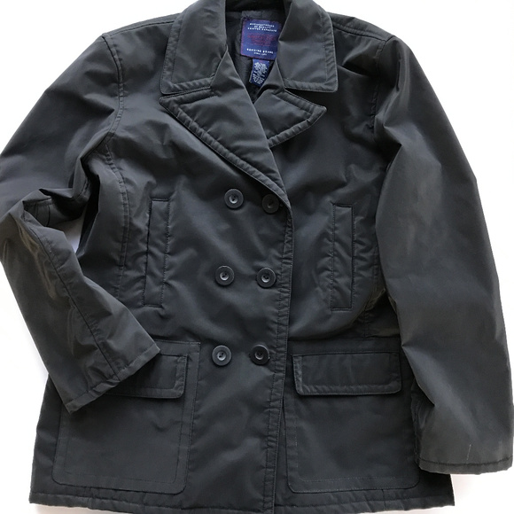 American Eagle Outfitters Jackets & Blazers - American Eagle Outftrs Black Lined Poly PeaCoat S